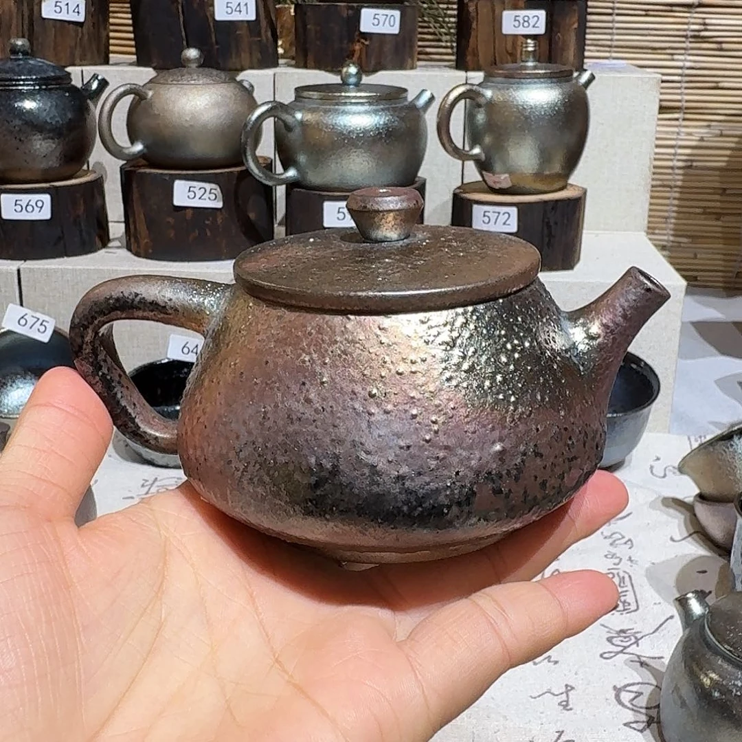 福***照杯建水紫陶紫泥柴烧壶