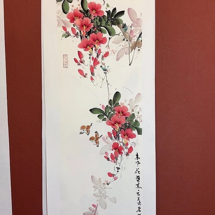 国画听兰老师花鸟