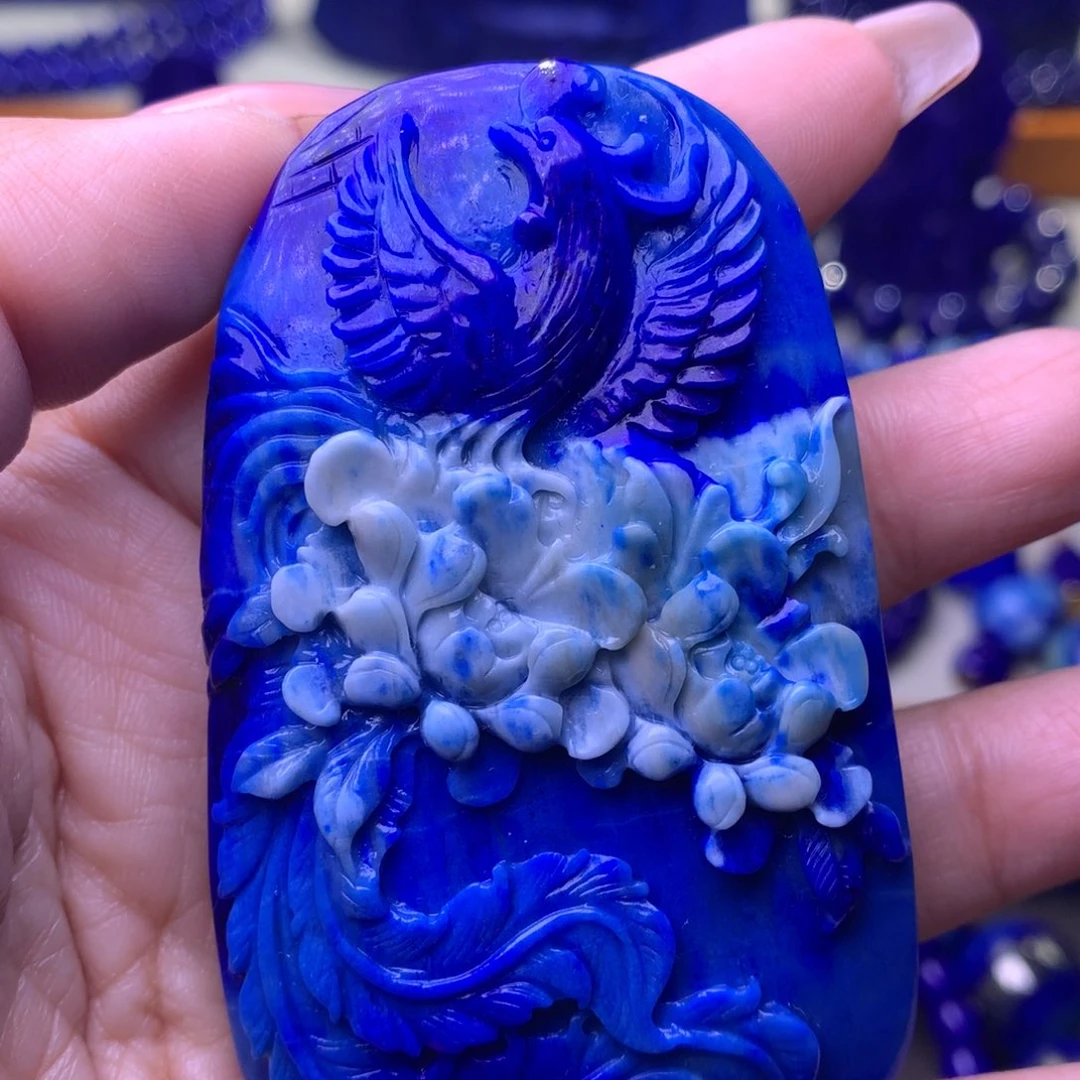 青金石未镶嵌吊坠
