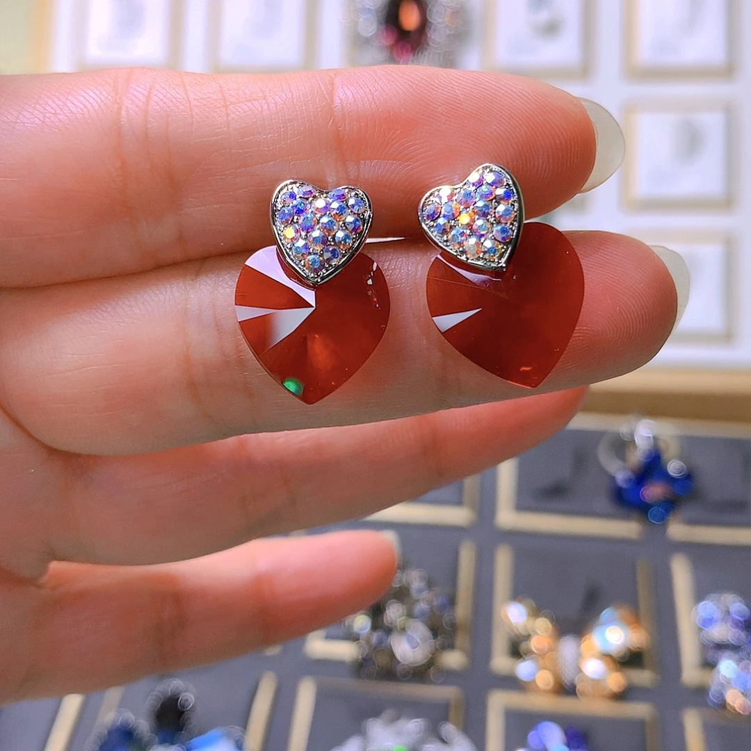 仿水晶铜合金施华耳环