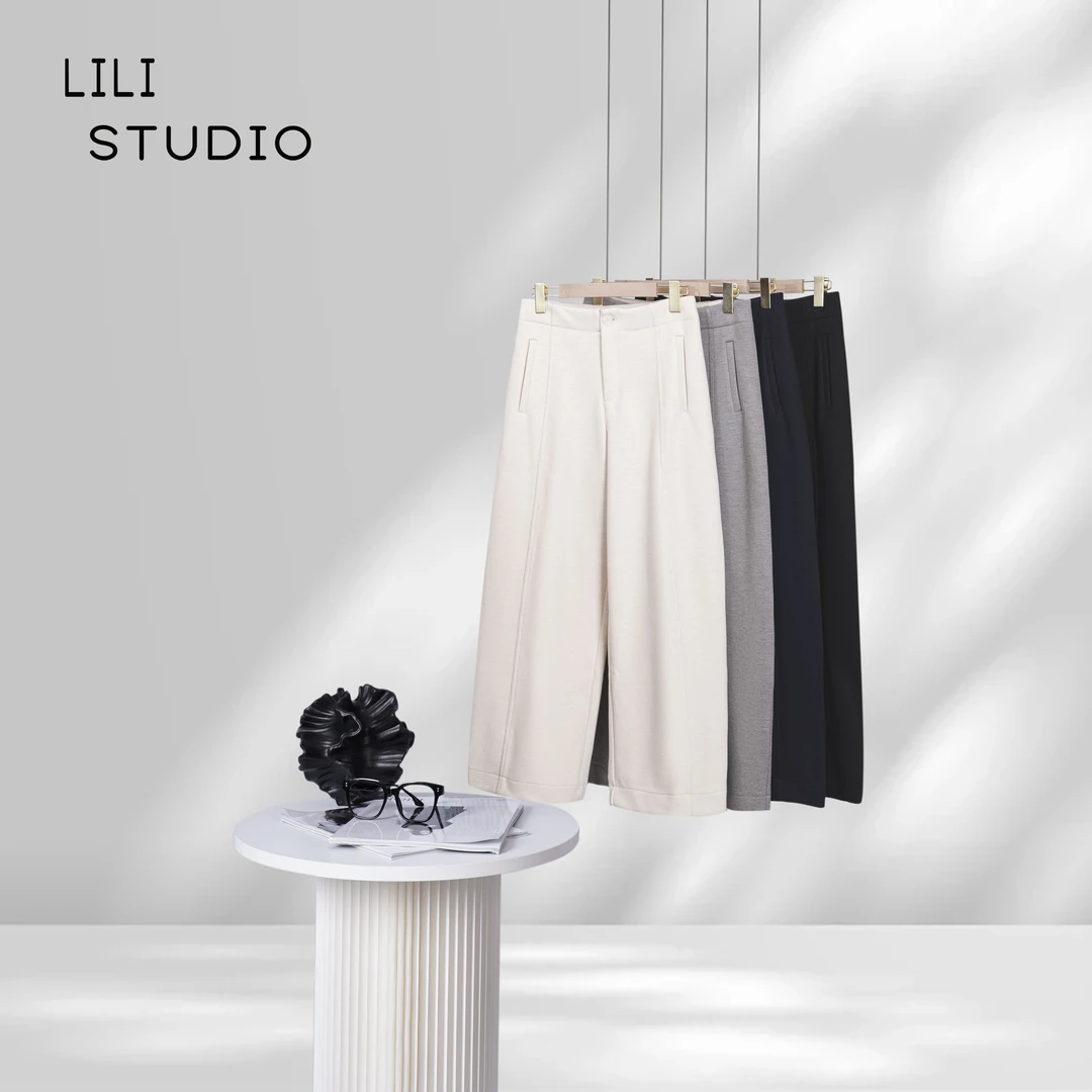 「舒适简单」不理理冬季新款流行时尚女装休闲百搭显瘦简约宽松裤子