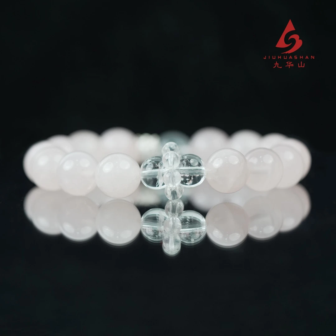 九华山《浅樱漫漫》粉水晶手串