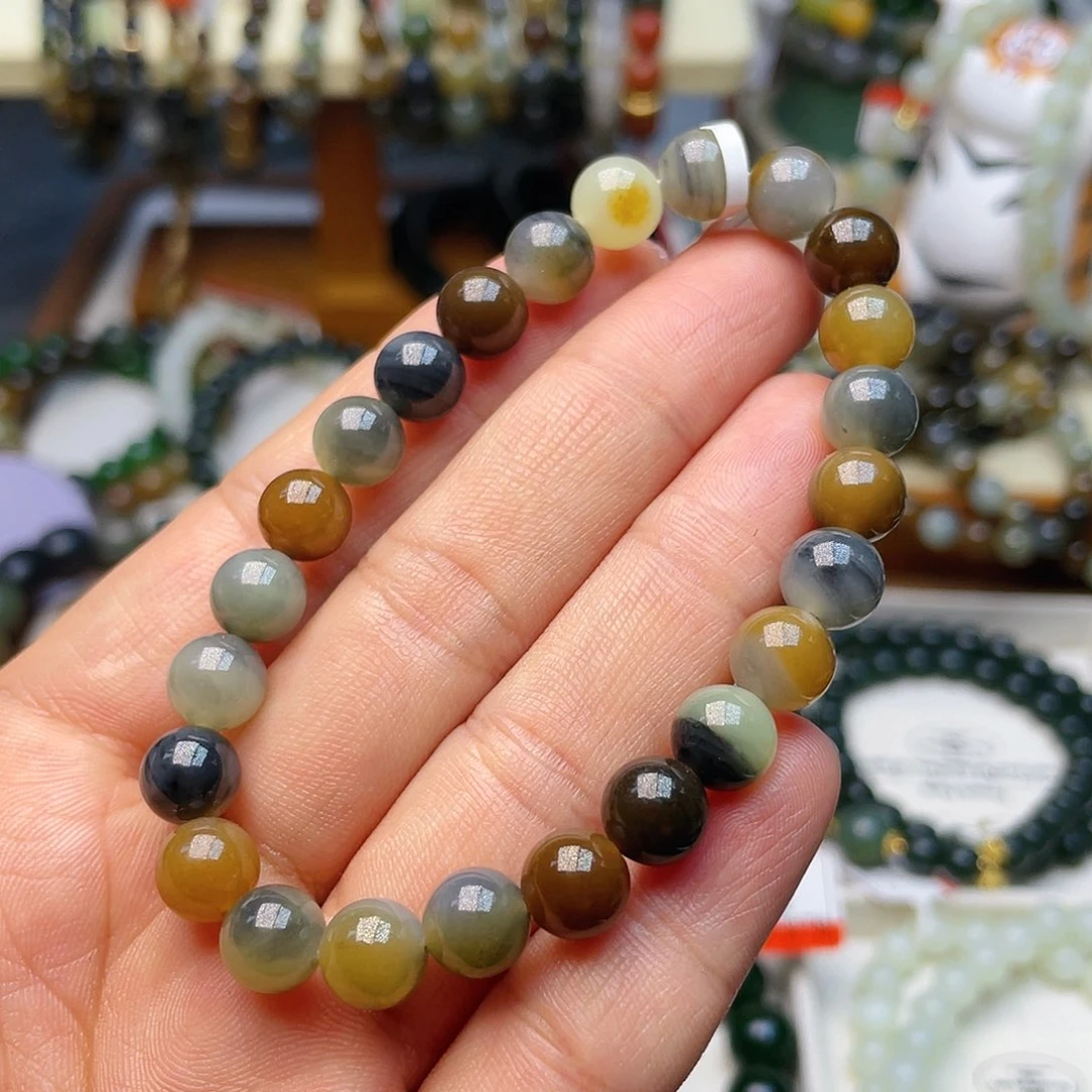 和田玉手串卡8未镶嵌