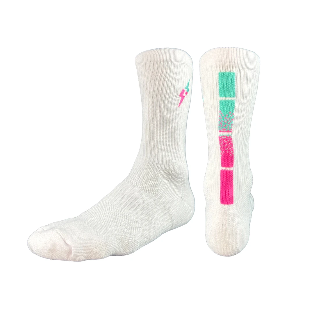 UZPO渐变能量条篮球精英袜加厚防滑长筒毛巾底减震吸汗实战训练袜