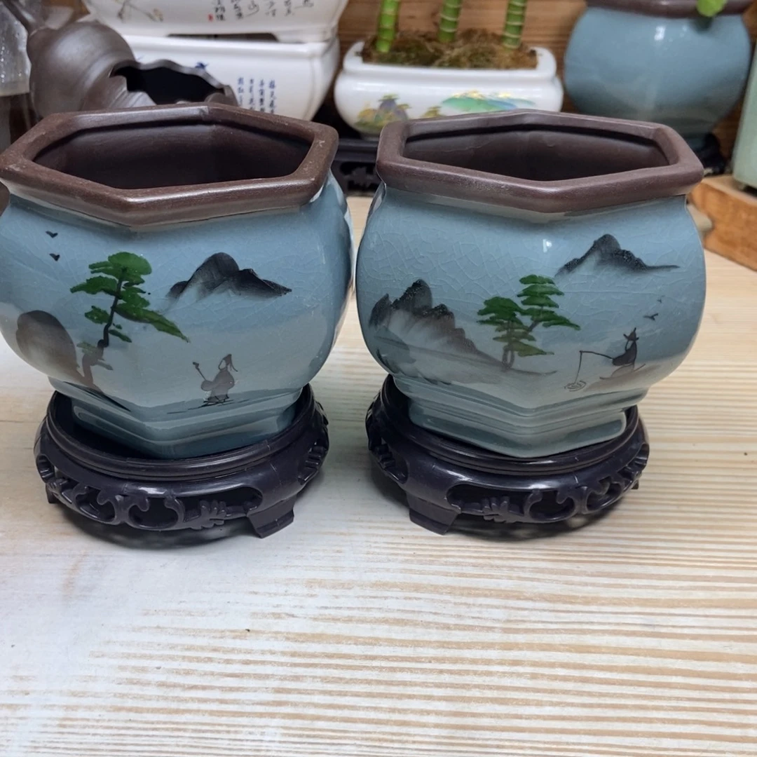 瓷片陶瓷花盆陶瓷艺术