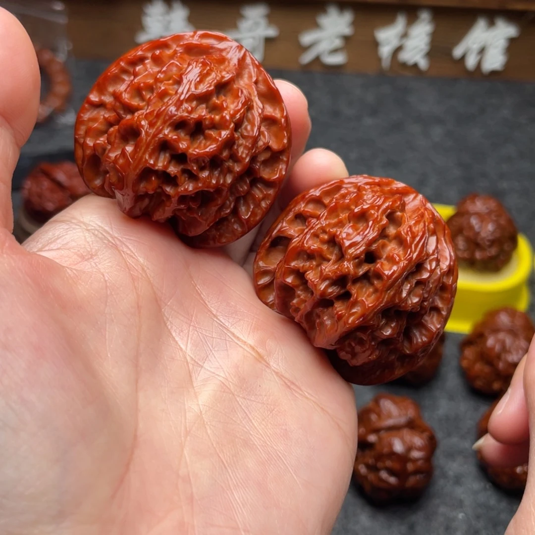 吊坠文玩核桃文玩核桃 手把件 苹果圆 44