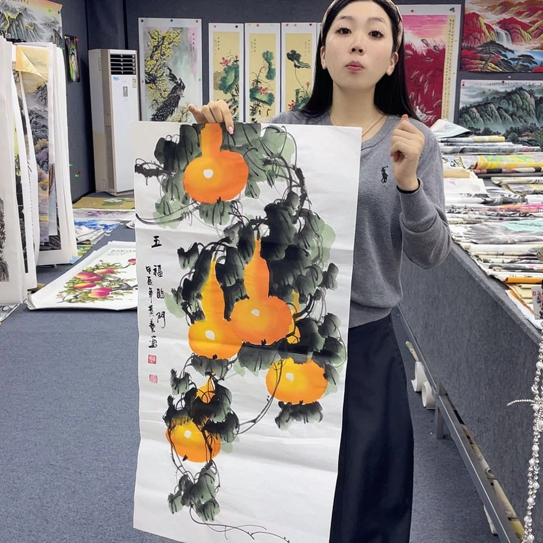 国画作品小姐姐放漏…