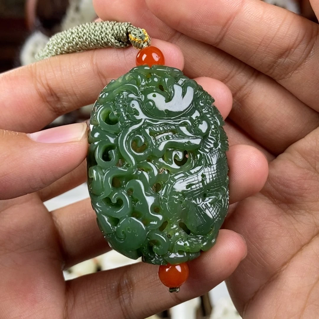 和田玉挂件未镶嵌抖****间