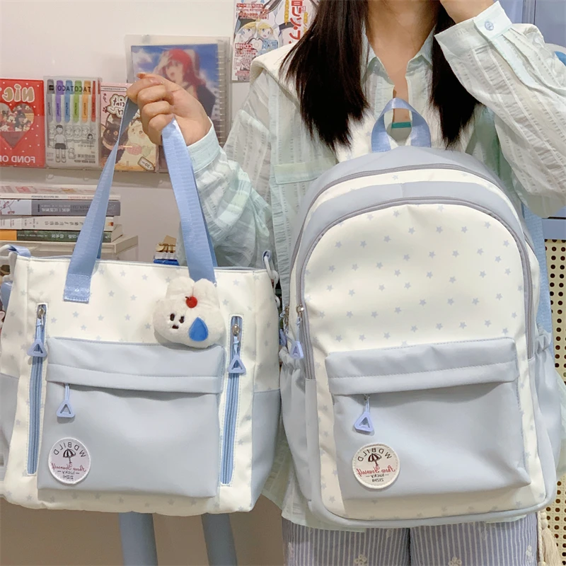 书包ins小众初中女生高中生双肩包2025新款简约高颜值小学生背包