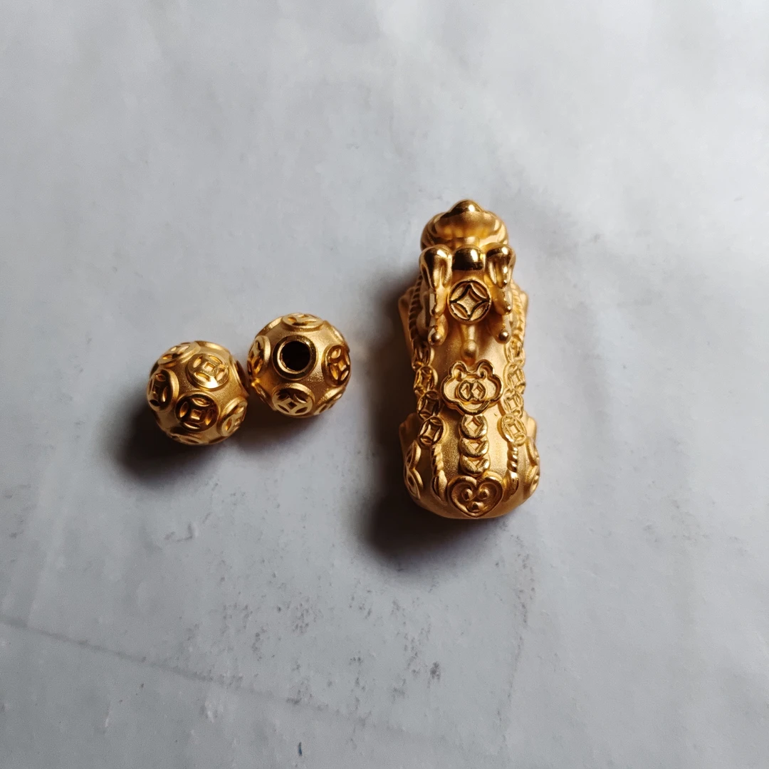金元宝足金999貔貅珠子首饰