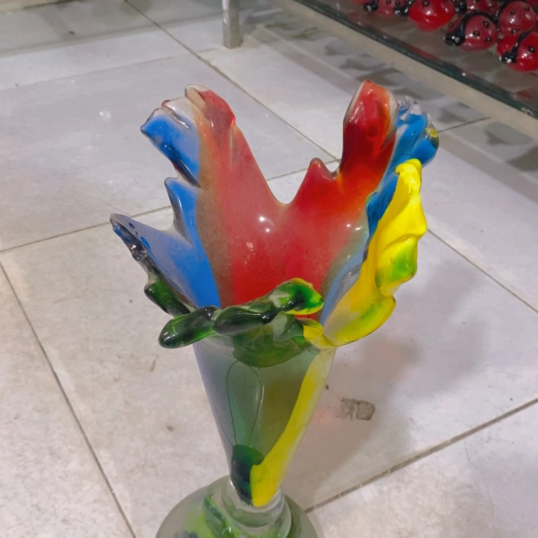 摆件牛****花淄博博山琉璃