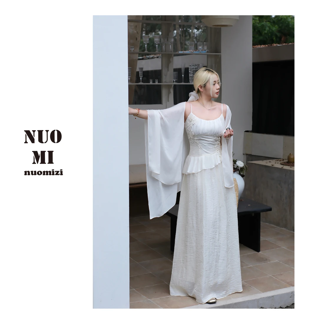 ZOZ糯米子[凉感披肩]温柔雪纺防晒衣裙子外搭小披肩开衫外套薄纱