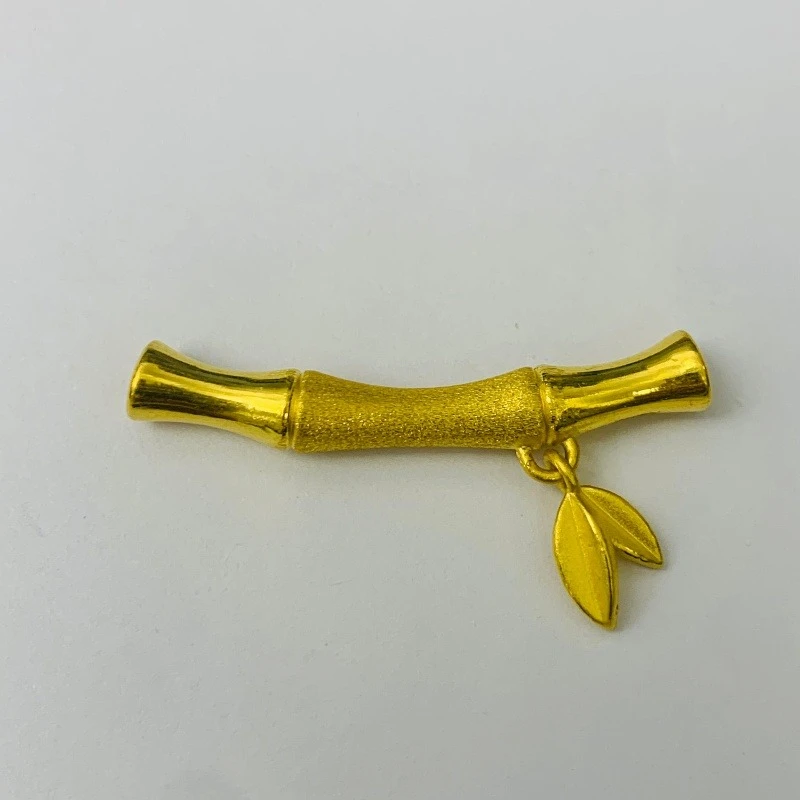 君潮黄金足金999中竹节弯管DP1411