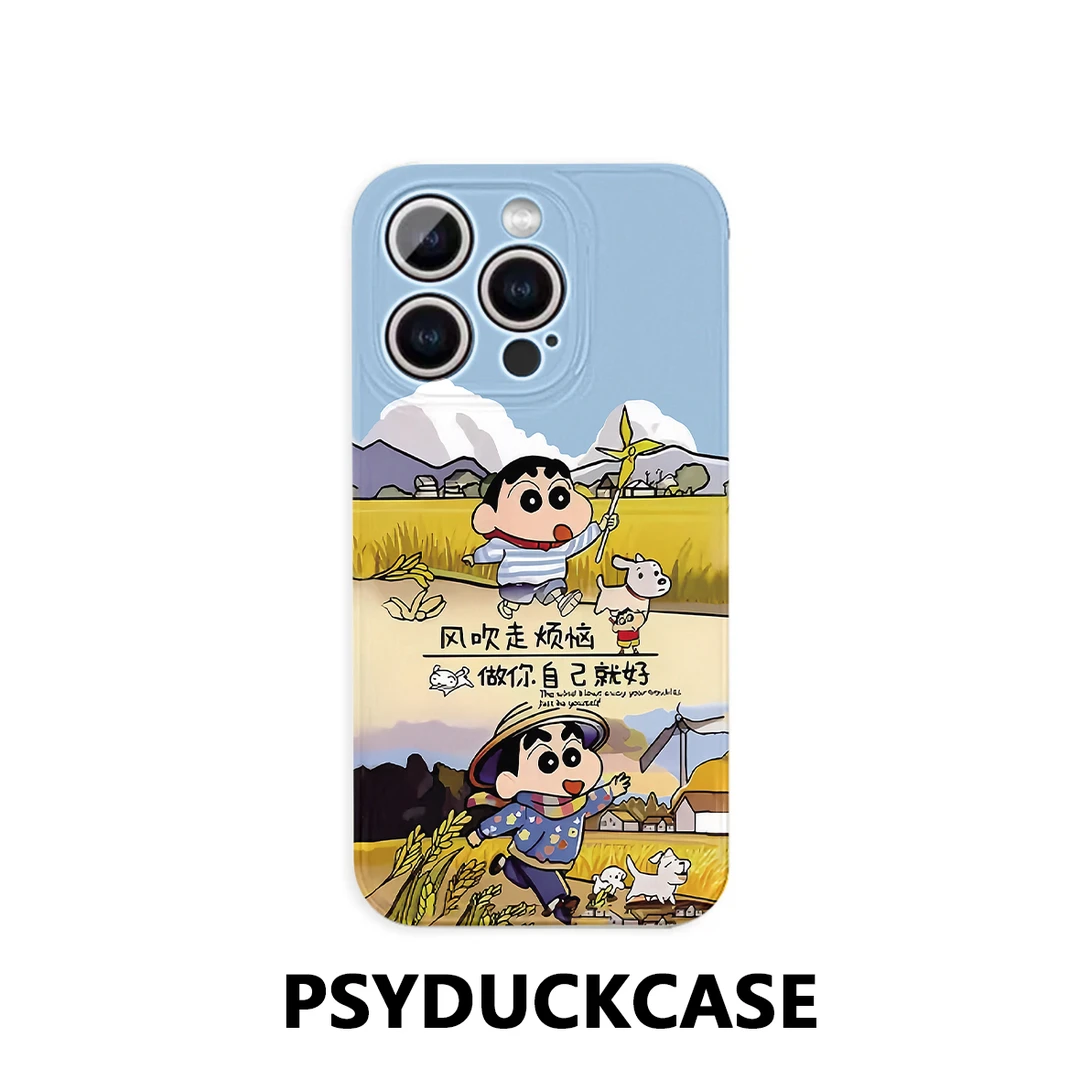 风车小新菲林全包适用于苹果16promax手机壳个性14/13/12p小众