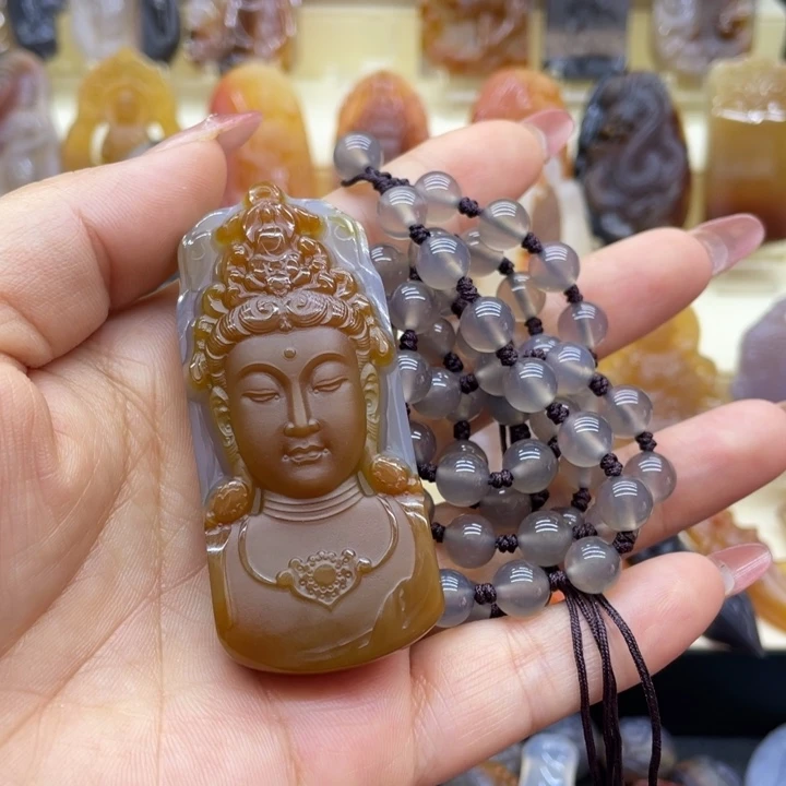 玛瑙/玉髓吊坠(赠链)未镶嵌9****人吊坠