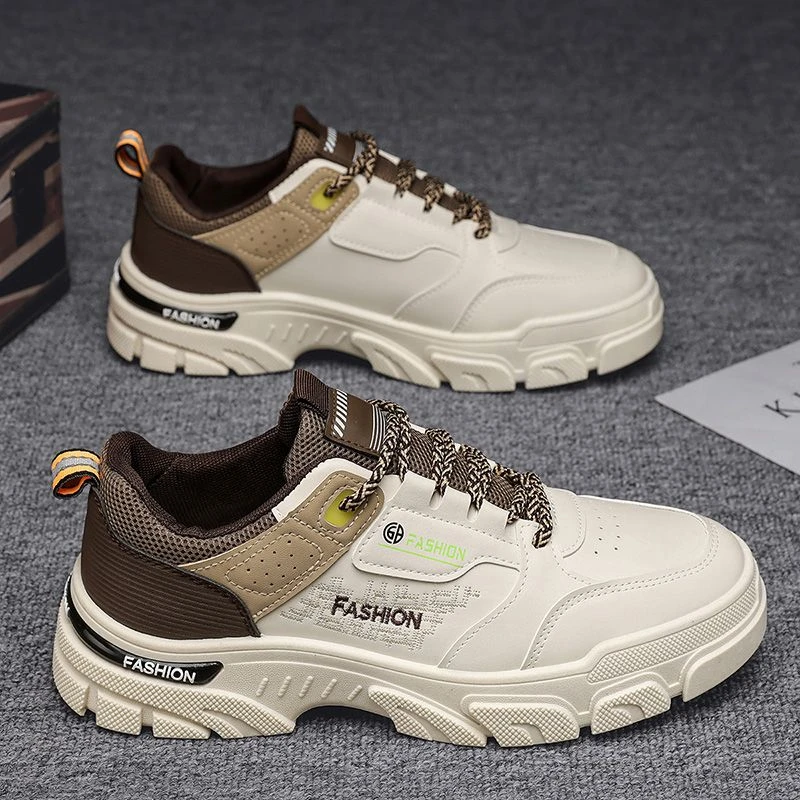 秋季男鞋新款透气马丁靴男韩版潮流厚底运动鞋休闲板鞋工装鞋潮鞋