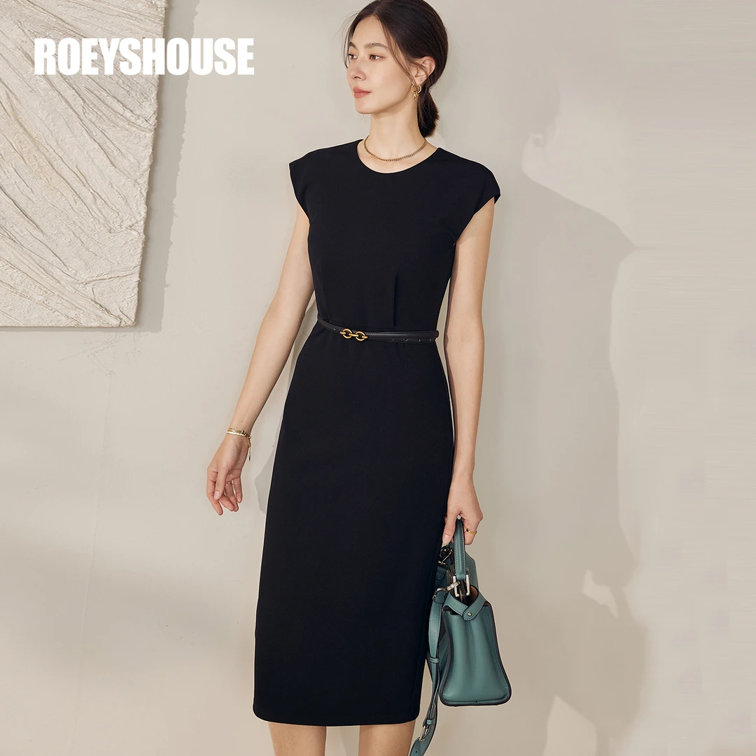 【RH】罗衣高级感修身连衣裙2025夏季新款知性通勤针织包臀裙12284