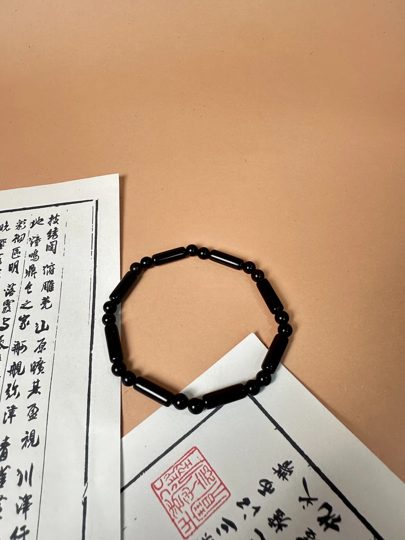 小叶紫檀5mm八方来财设计款单圈