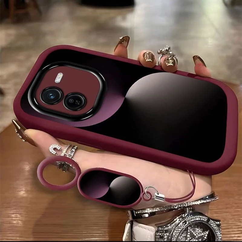 渐变半圆适用荣耀X70i手机壳防摔全包高级感小众潮牌软壳新款ins