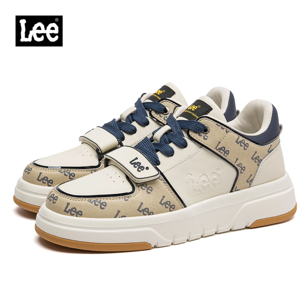 Lee休闲板鞋男款男生爆款秋季新款厚底面包鞋低帮防滑百搭小白鞋