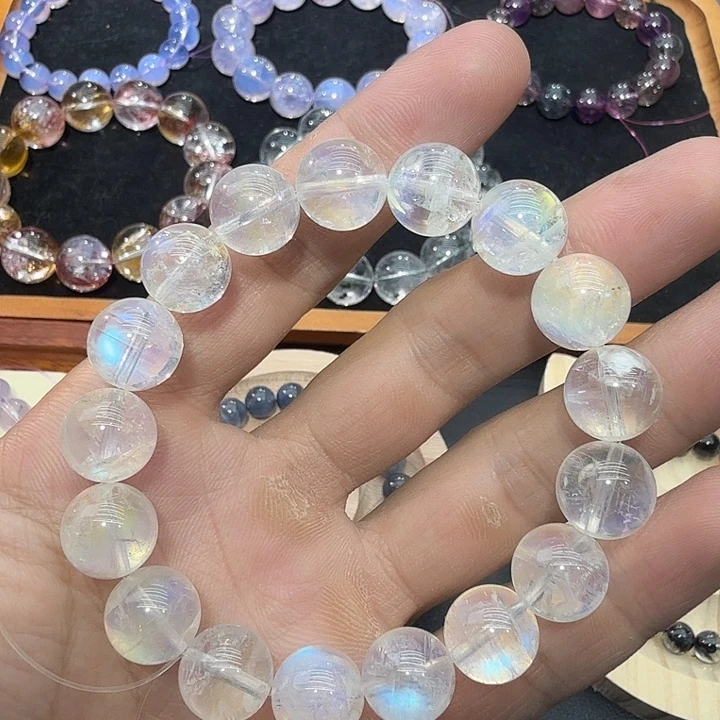 水晶未镶嵌手链天然月光手链