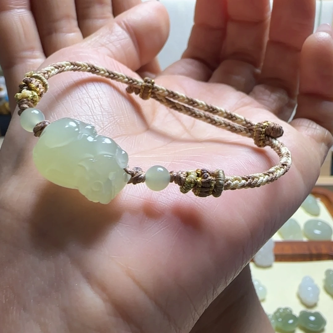 和田玉手绳未镶嵌星**愿