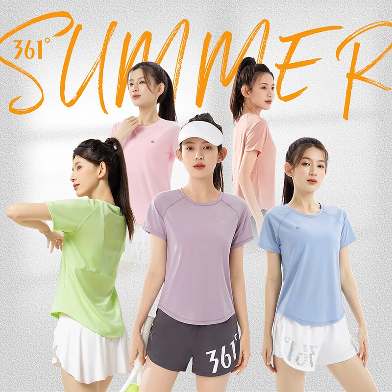 361°跑步运动套装女晨跑服夏季薄款户外运动健身宽松遮肉瑜伽服