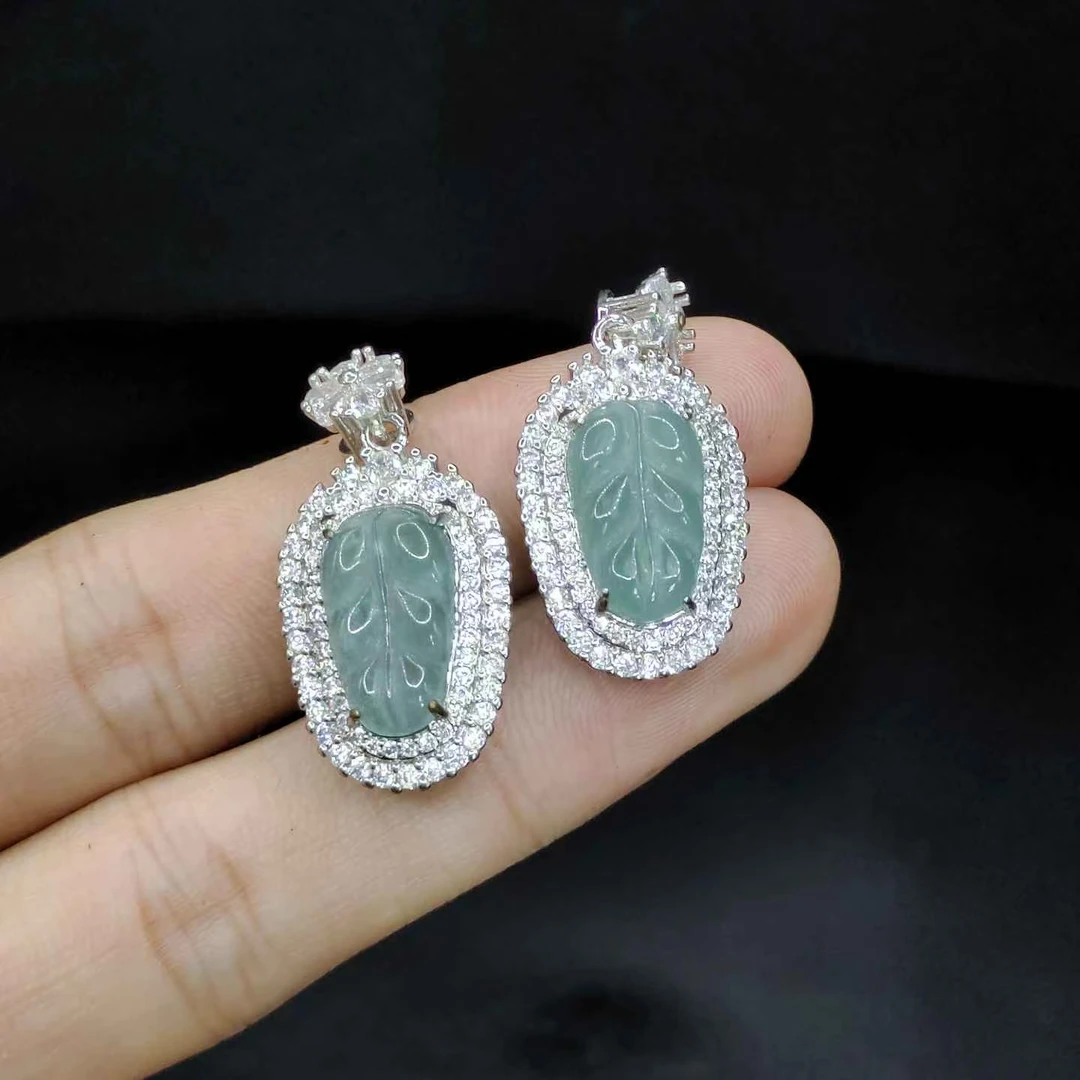 【老三珠宝】翡翠叶子吊坠赠链GS【多样性发其一】约14-8mm