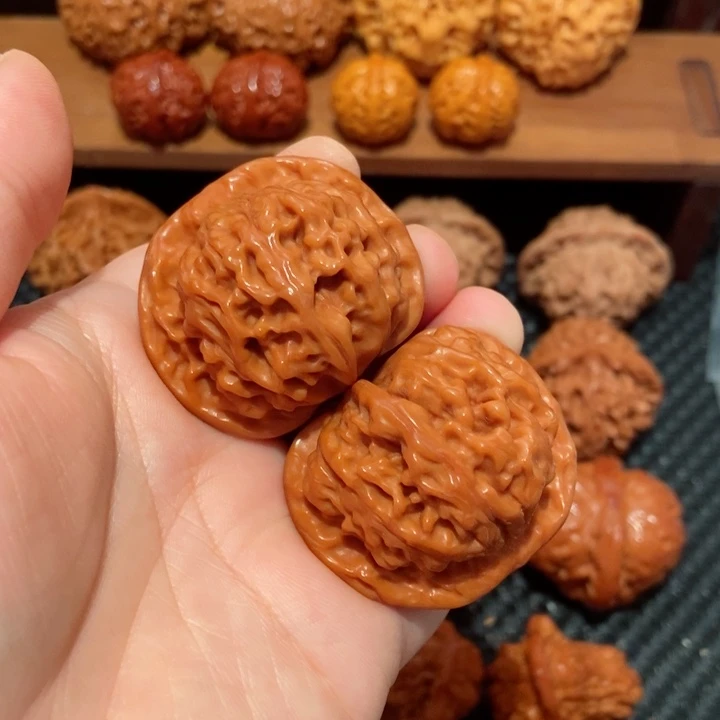 砼***行文玩核桃把件42尺寸天地0613