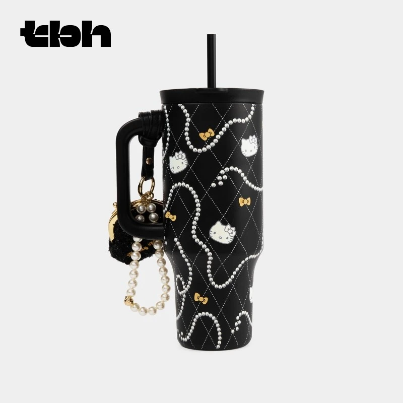 tbh野兽派家居杯子Hello Kitty不锈钢1200ML吸管保温杯水杯礼物