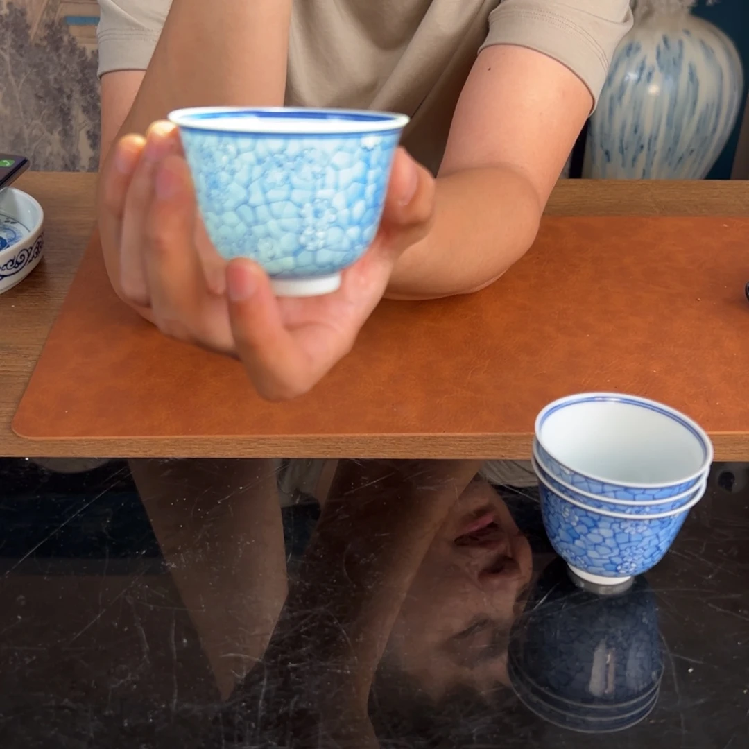 杯子冰梅薄胎铃铛杯