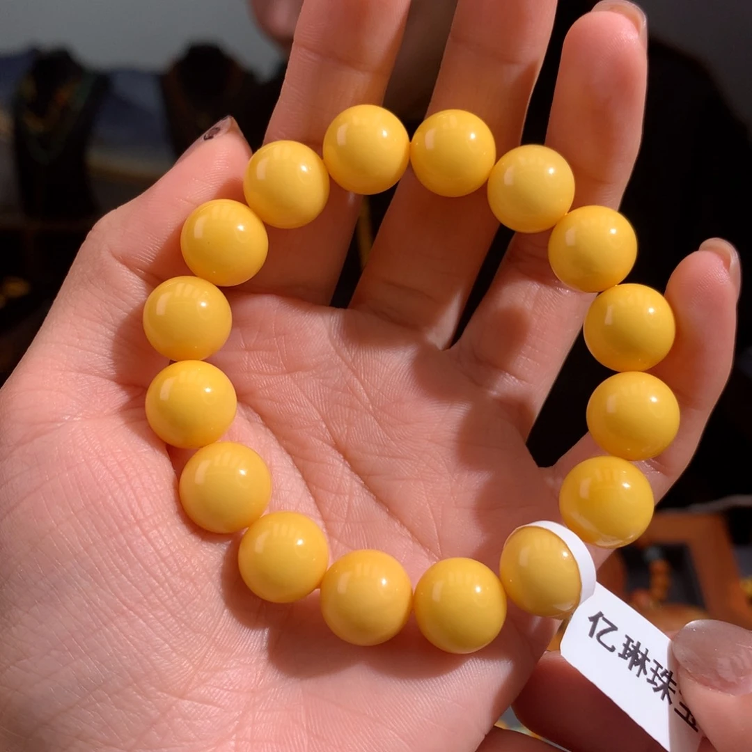 蜜蜡手串未镶嵌天然