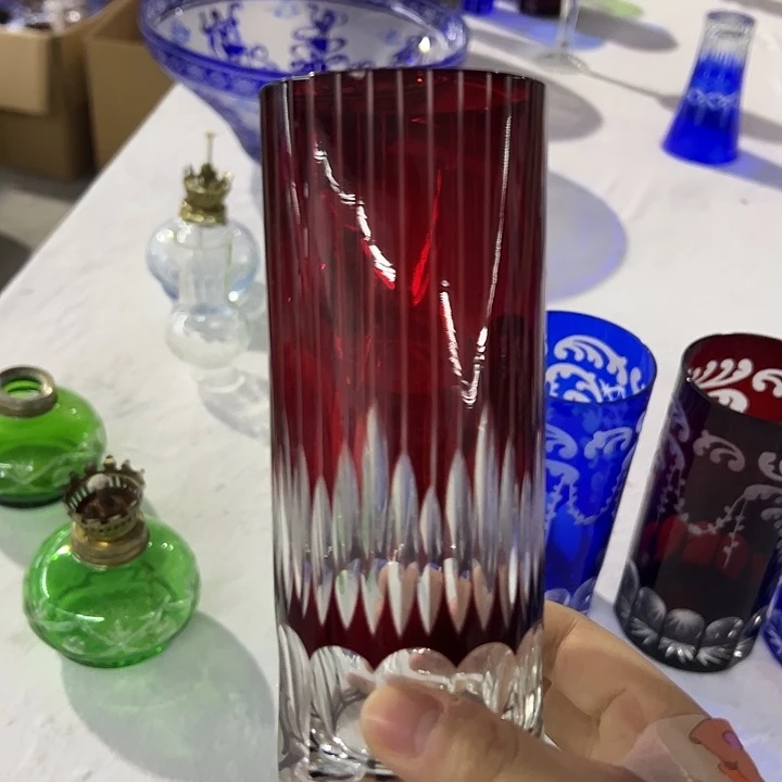 平底款水晶玻璃微瑕一个