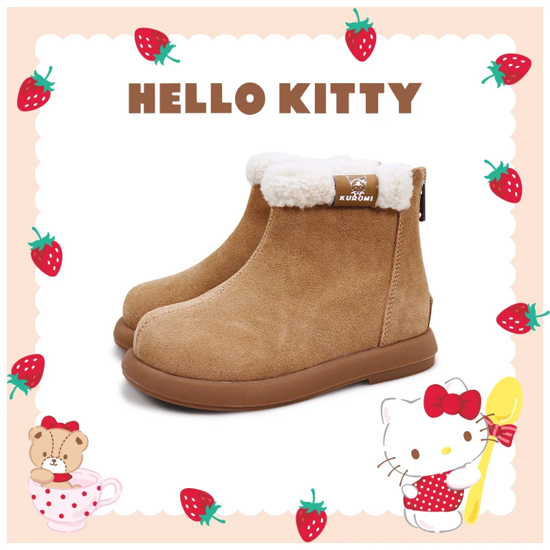HELLO KITTY/凯蒂猫儿童雪地靴冬季百搭时尚加绒保暖雪地靴防滑