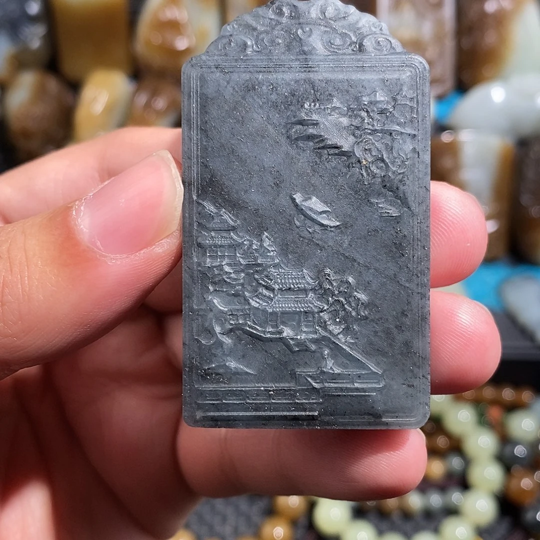 和田玉未镶嵌挂件