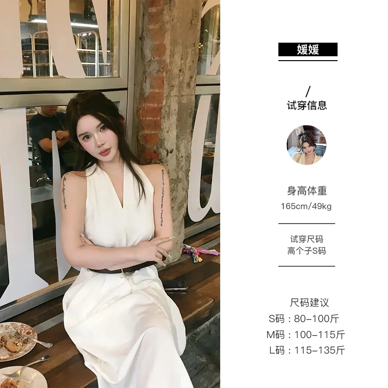 媛媛【山茶白月光】新款法式气质百搭显瘦时尚连衣裙长裙#Q1250