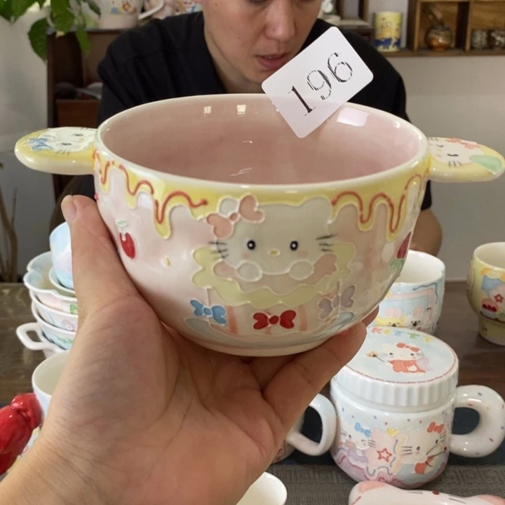 瓷片景德镇釉下彩手绘