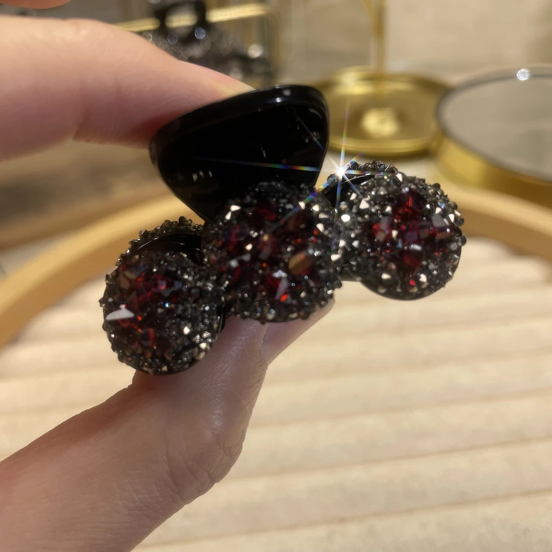 恒赞新品黑色满钻小抓夹5公分韩版轻奢气质简约百搭发夹发卡 5770