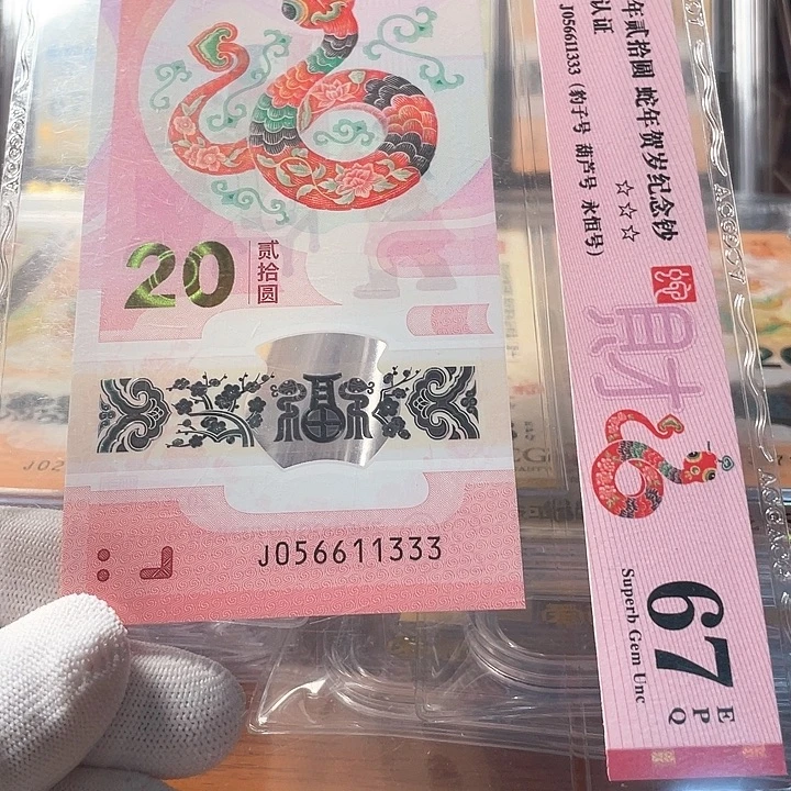 塑料056611333 蛇年生肖钞