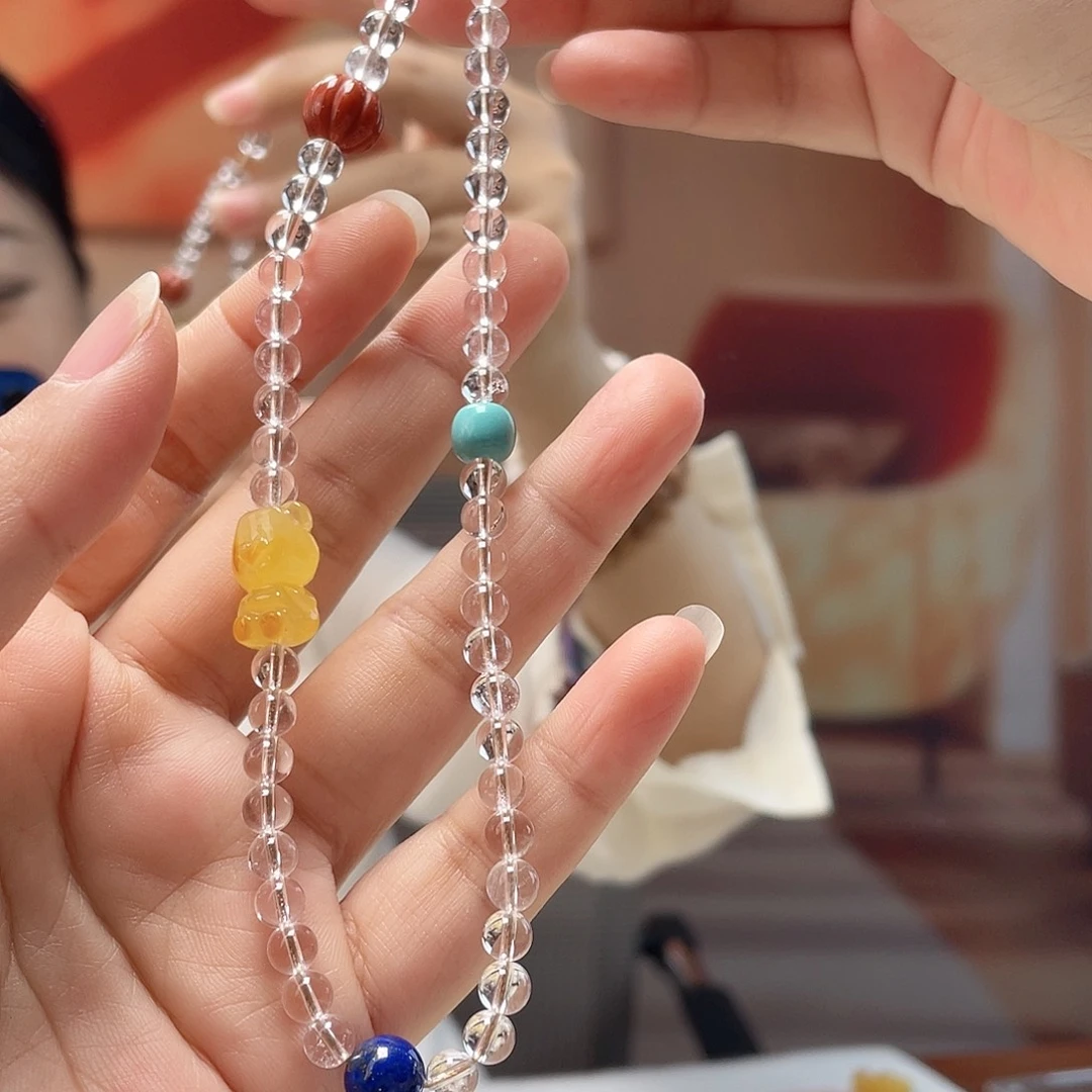 裸石琥珀未镶嵌蜜蜡手链