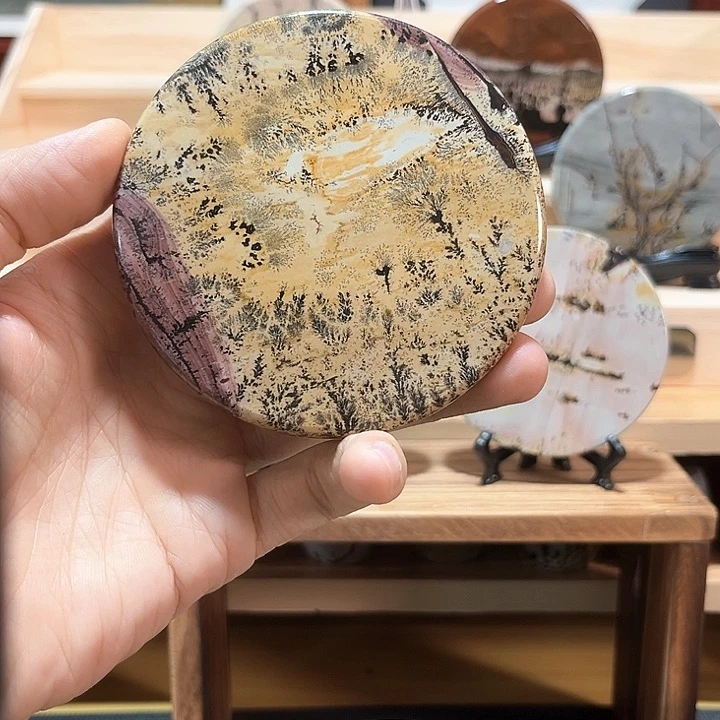 蓝***饰广西国画石国画石