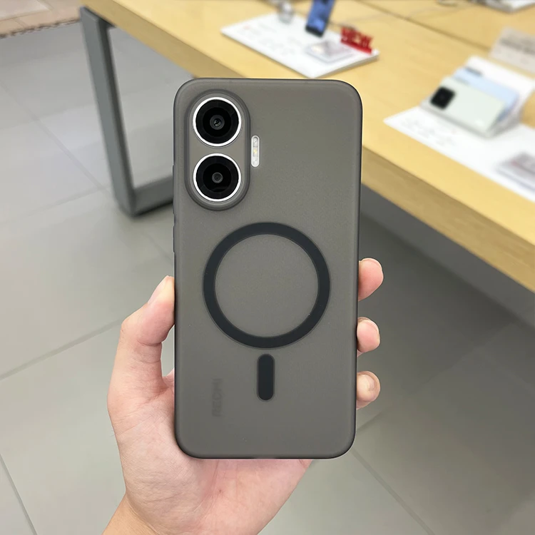 适用红米turbo4pro手机壳magsafe磁吸软壳车载支架防滑暗纹保护套