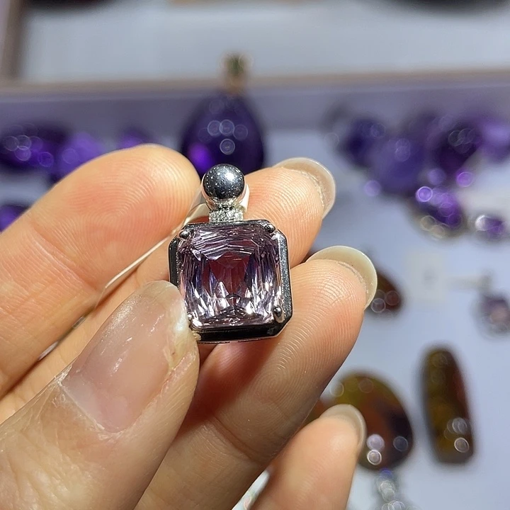 银S925镶嵌水晶珠宝半成品