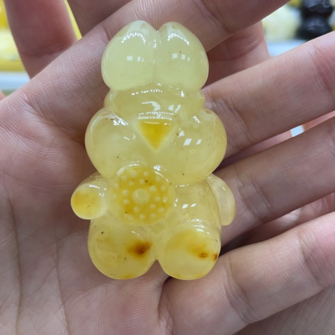 琥珀裸石未镶嵌20克兔子有瑕放漏