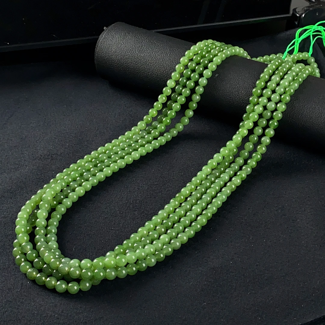 2888/ZY888-570 和田玉碧玉珠串颈饰约6mm/多样性发/一件