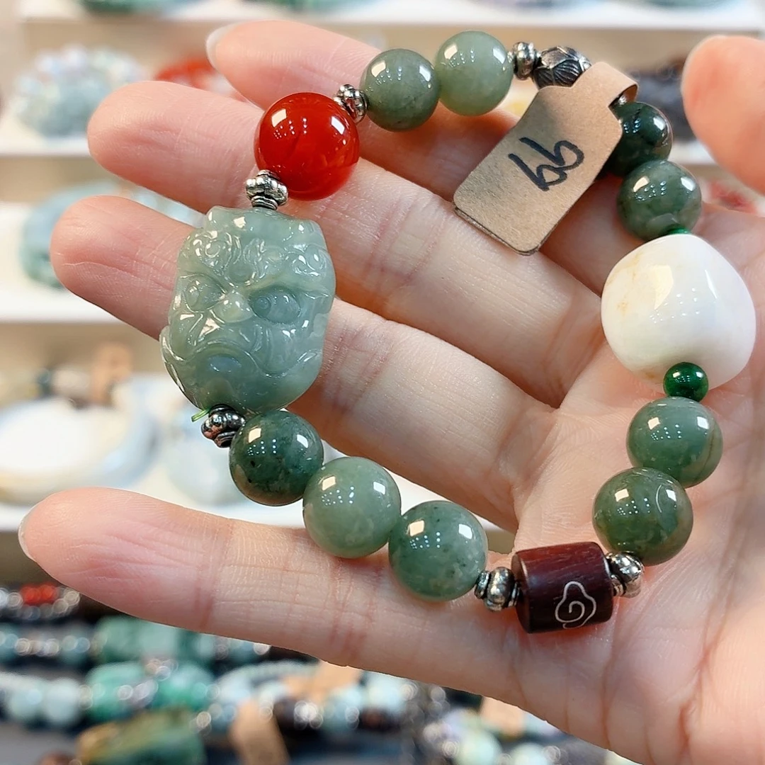 芒***陆翡翠未镶嵌手链手串