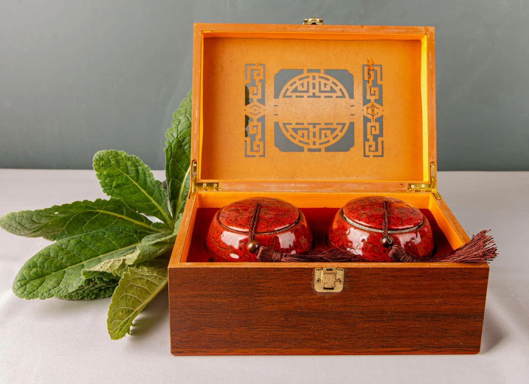 河南焦作蒸九晒熟地黄（红花窗陶瓷罐）600克两罐装