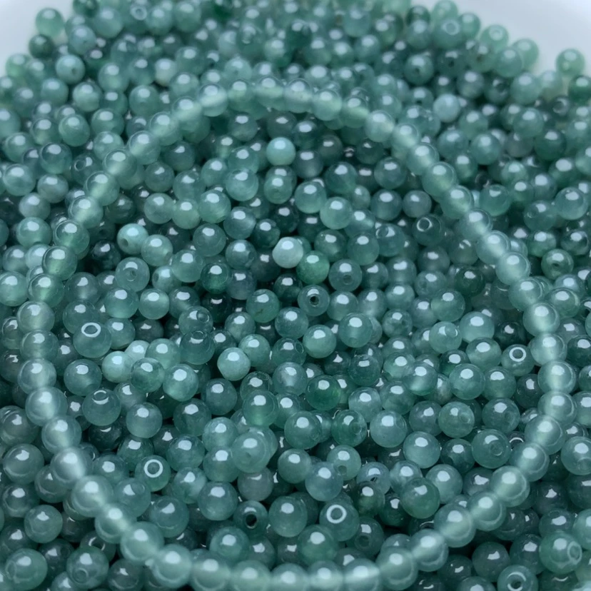 【闪购商品】翡翠手链未镶嵌卡3.5冰蓝水100颗