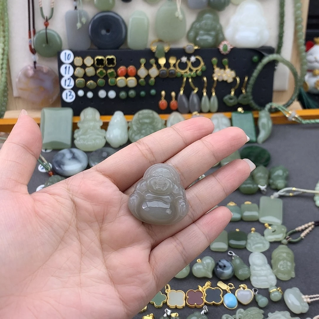 和田玉未镶嵌吊坠(不含链)