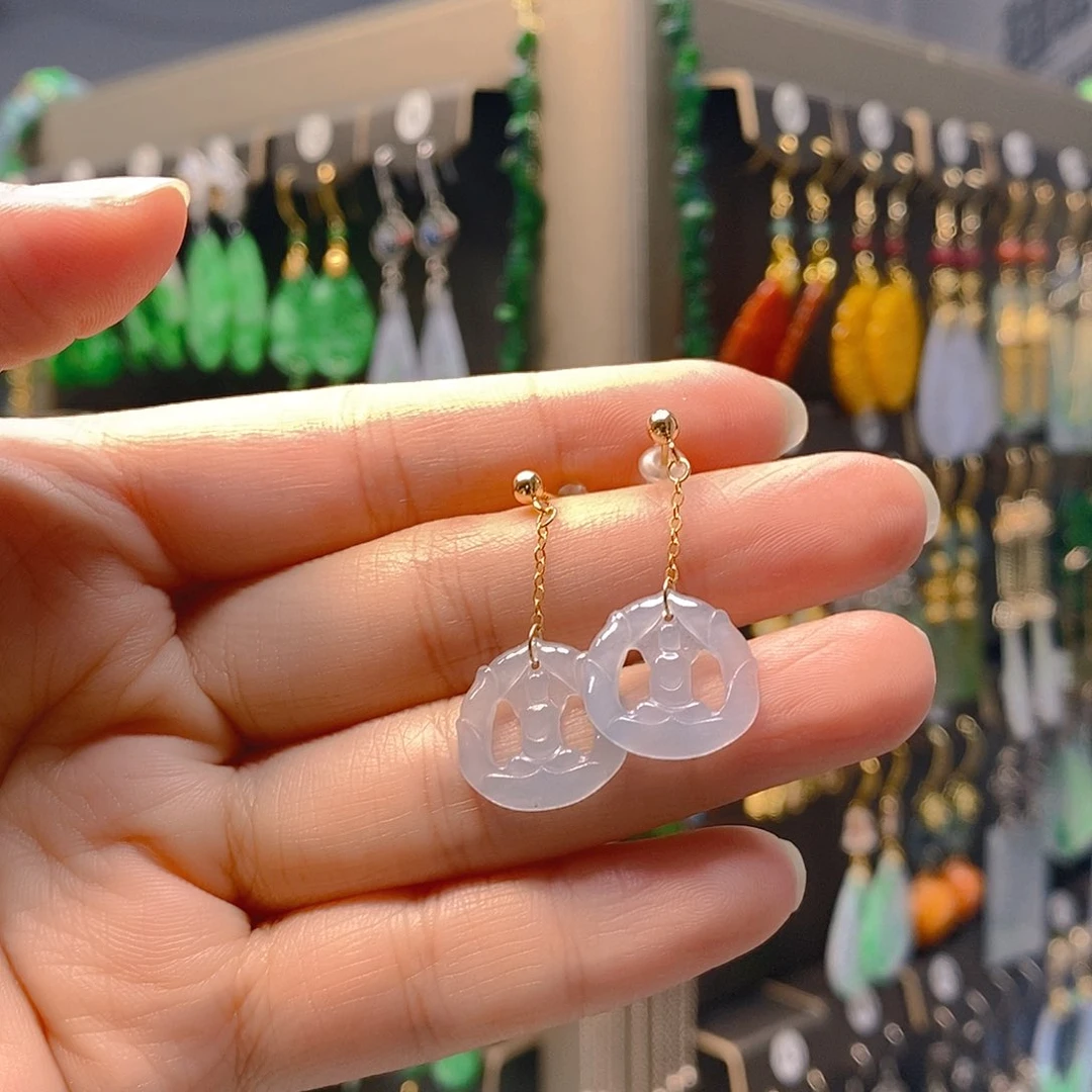 未镶嵌翡翠耳饰翡翠